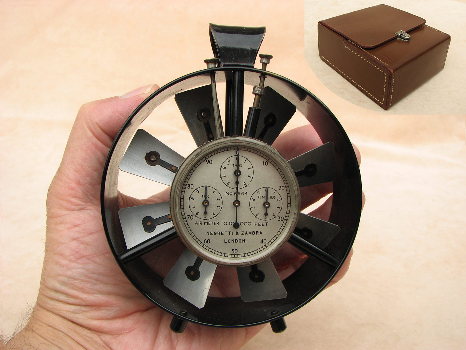 Biram type medium speed mining airmeter by Negretti & Zambra